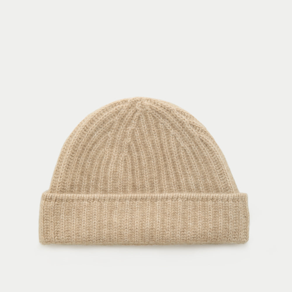 Watch Cap Cashmere Beanie Sesame