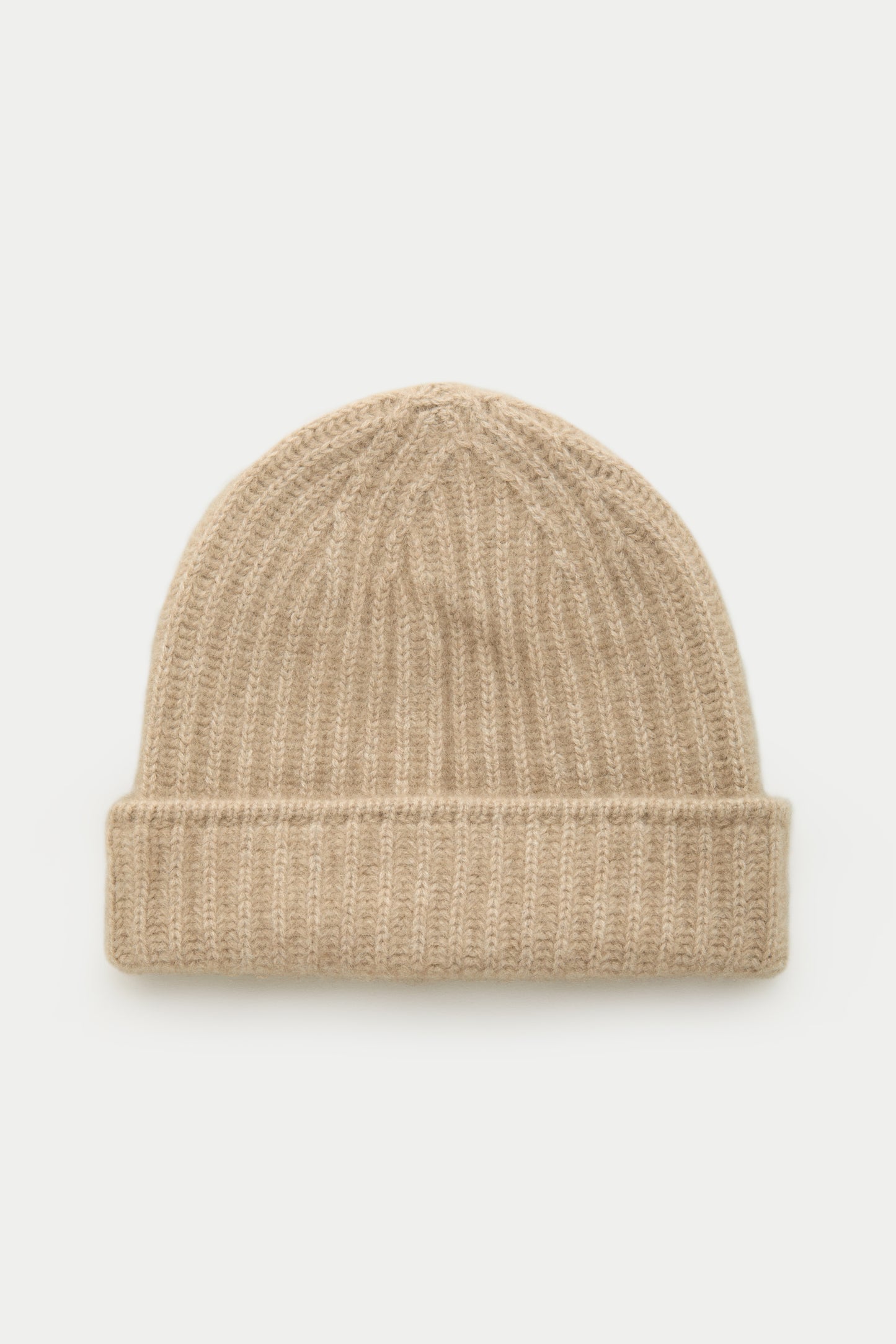 Wide Cuff Cashmere Beanie Sesame