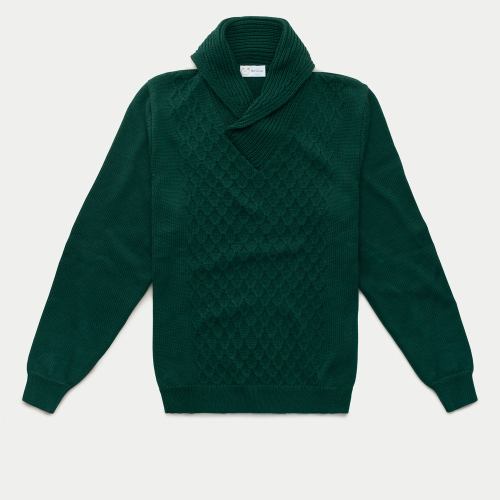 
                  
                    Long Sleeve Wool Knitted Shawl Collar Sweater 3 Color Options
                  
                