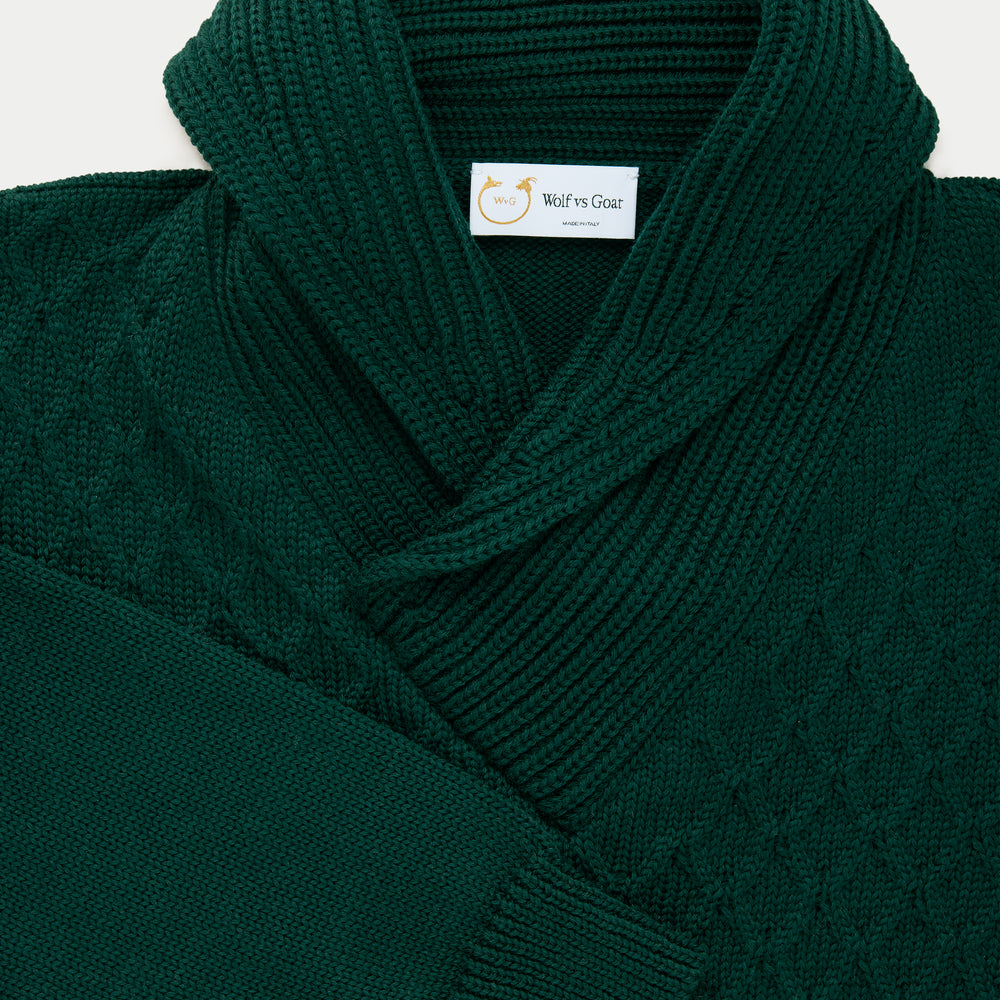 
                  
                    Long Sleeve Wool Knitted Shawl Collar Sweater 3 Color Options
                  
                