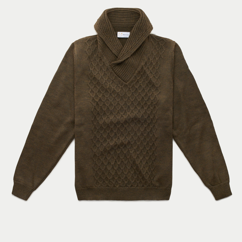 
                  
                    Long Sleeve Wool Knitted Shawl Collar Sweater 3 Color Options
                  
                