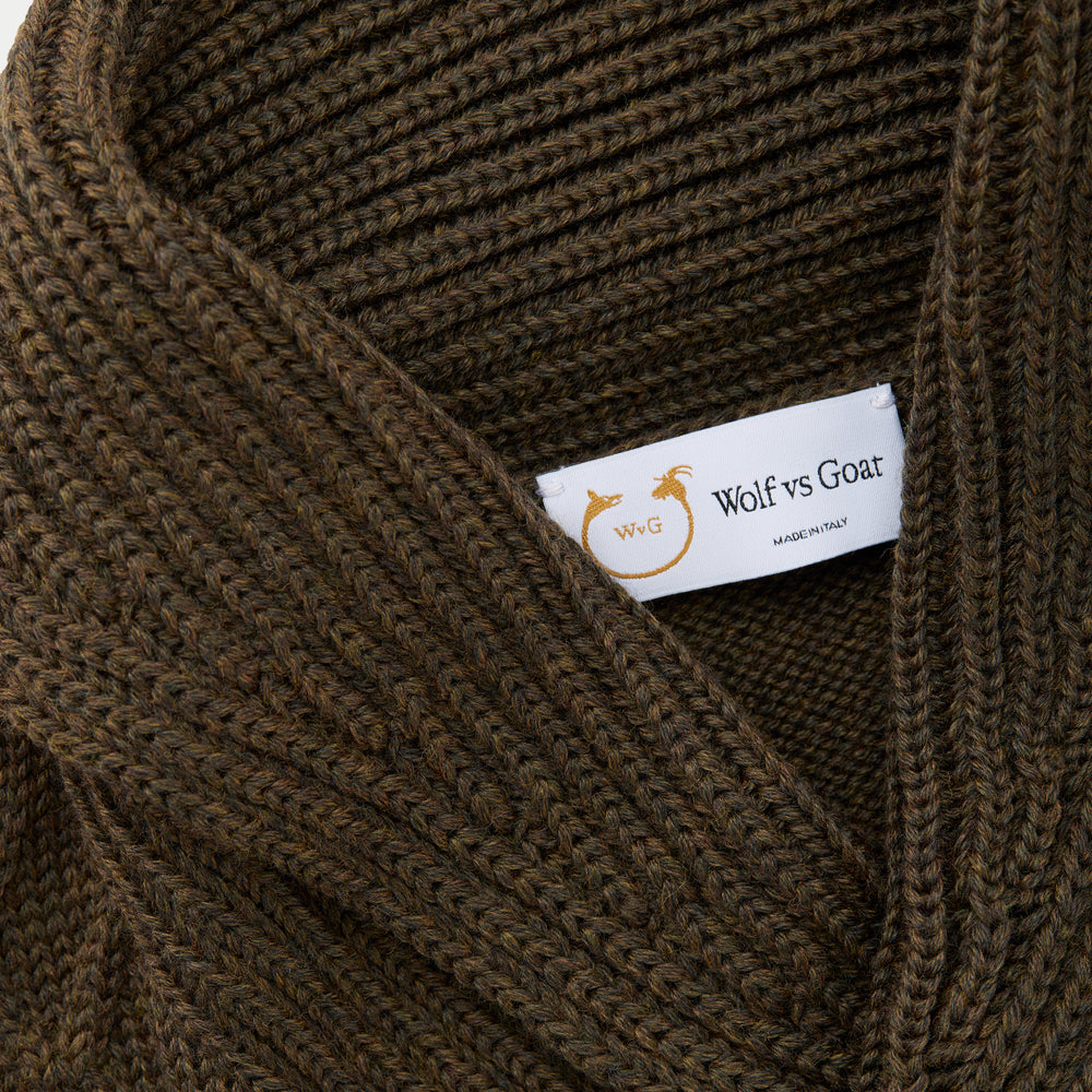 
                  
                    Long Sleeve Wool Knitted Shawl Collar Sweater 3 Color Options
                  
                
