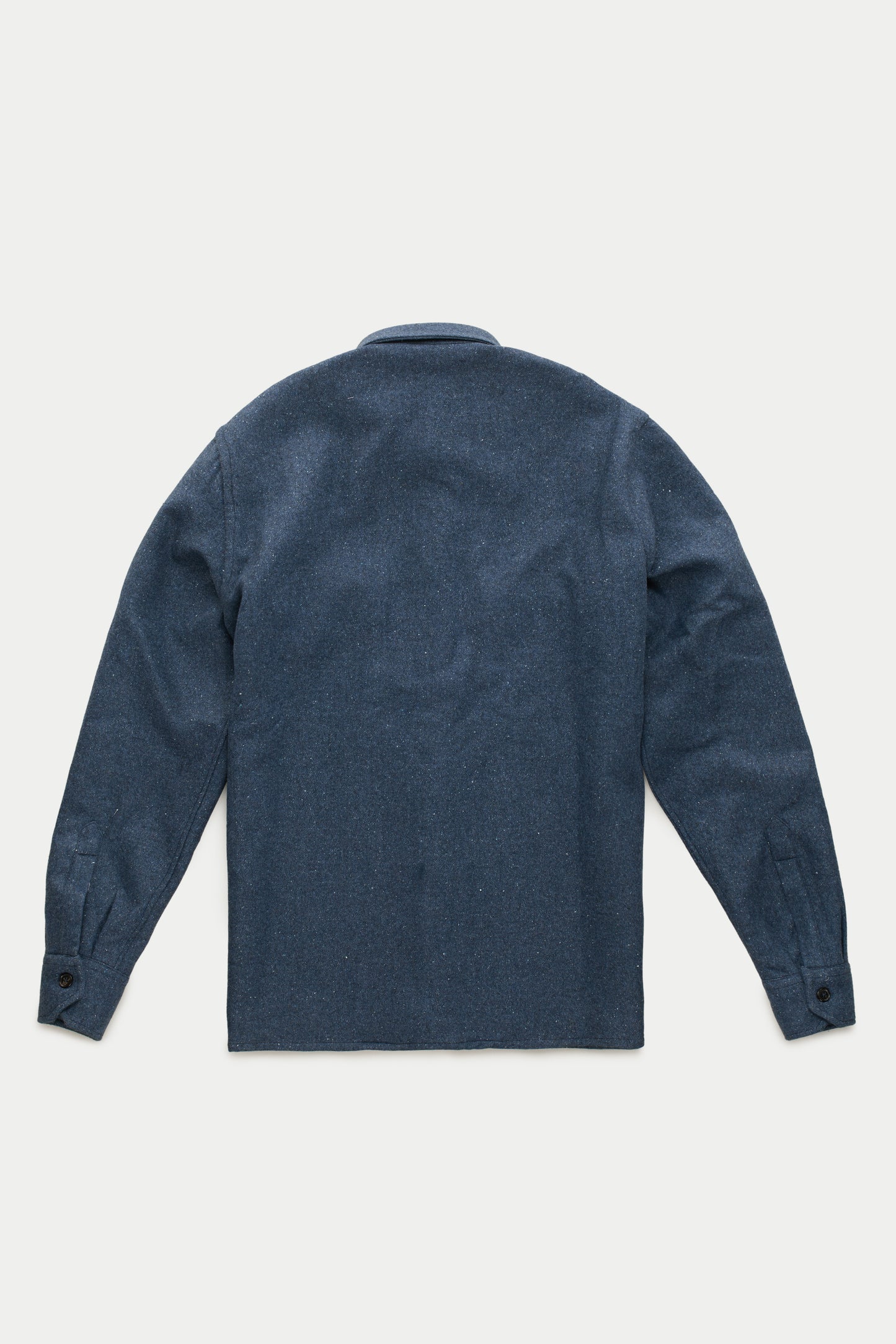 Wool Cashmere Silk Shirt Jacket Dark Navy