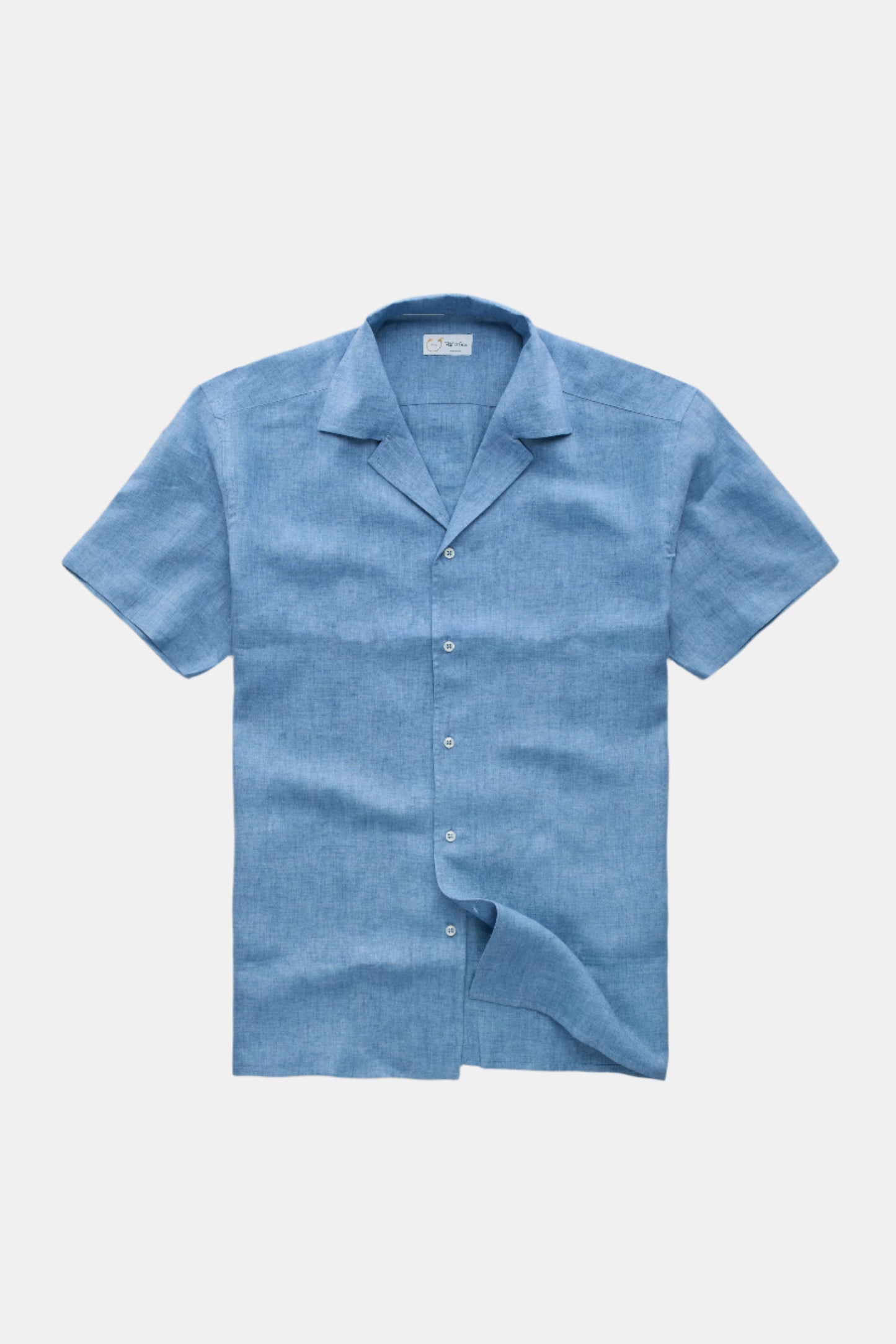 Linen Bowling Shirt Oxford Blue