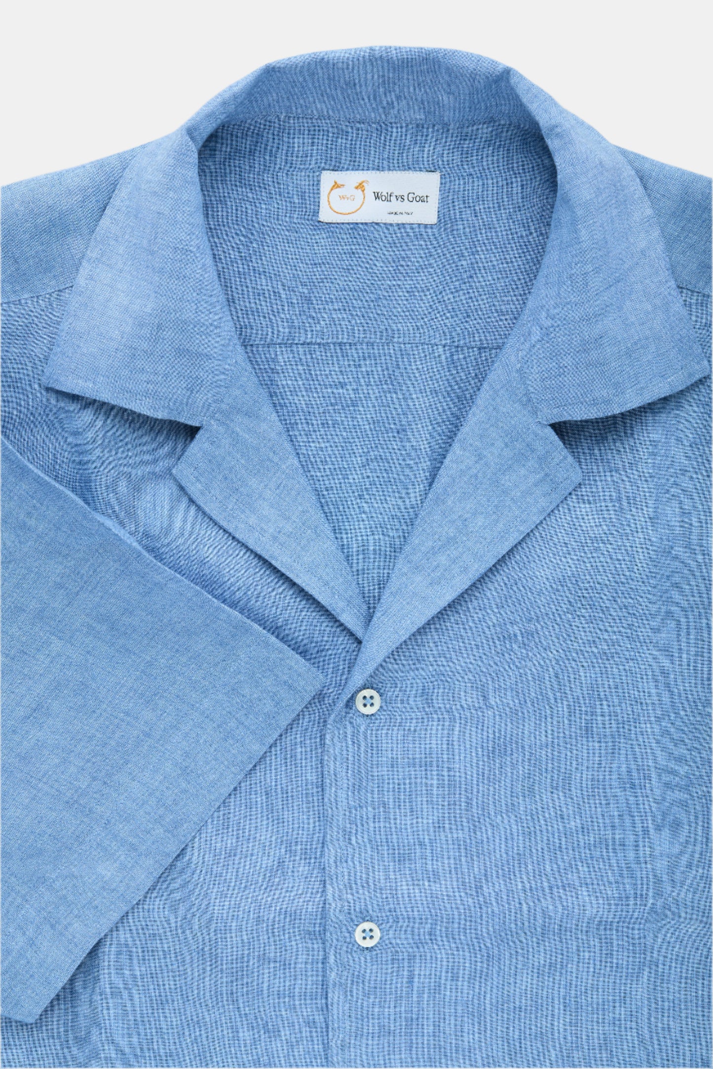 Linen Bowling Shirt Oxford Blue