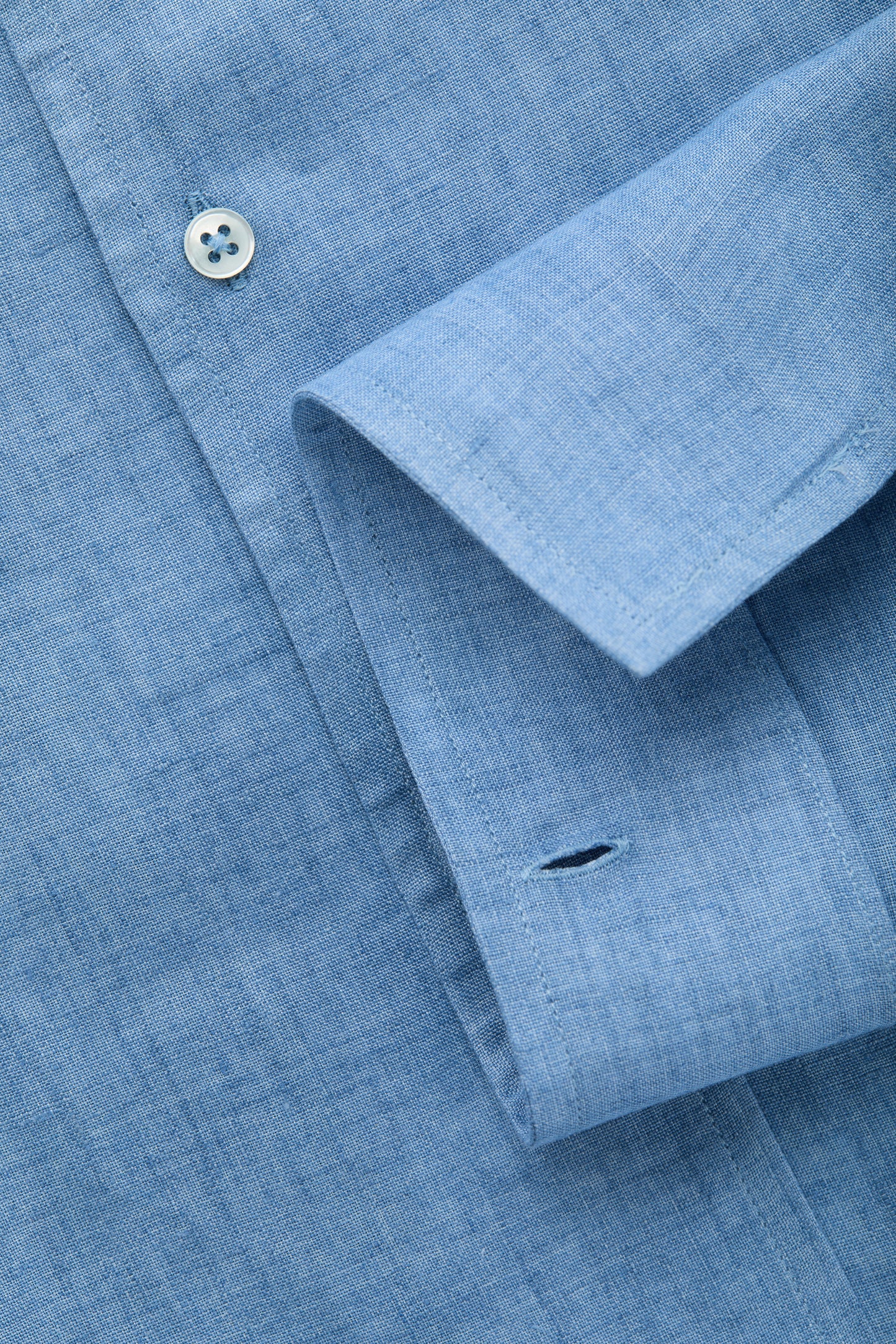 Linen Bowling Shirt Oxford Blue