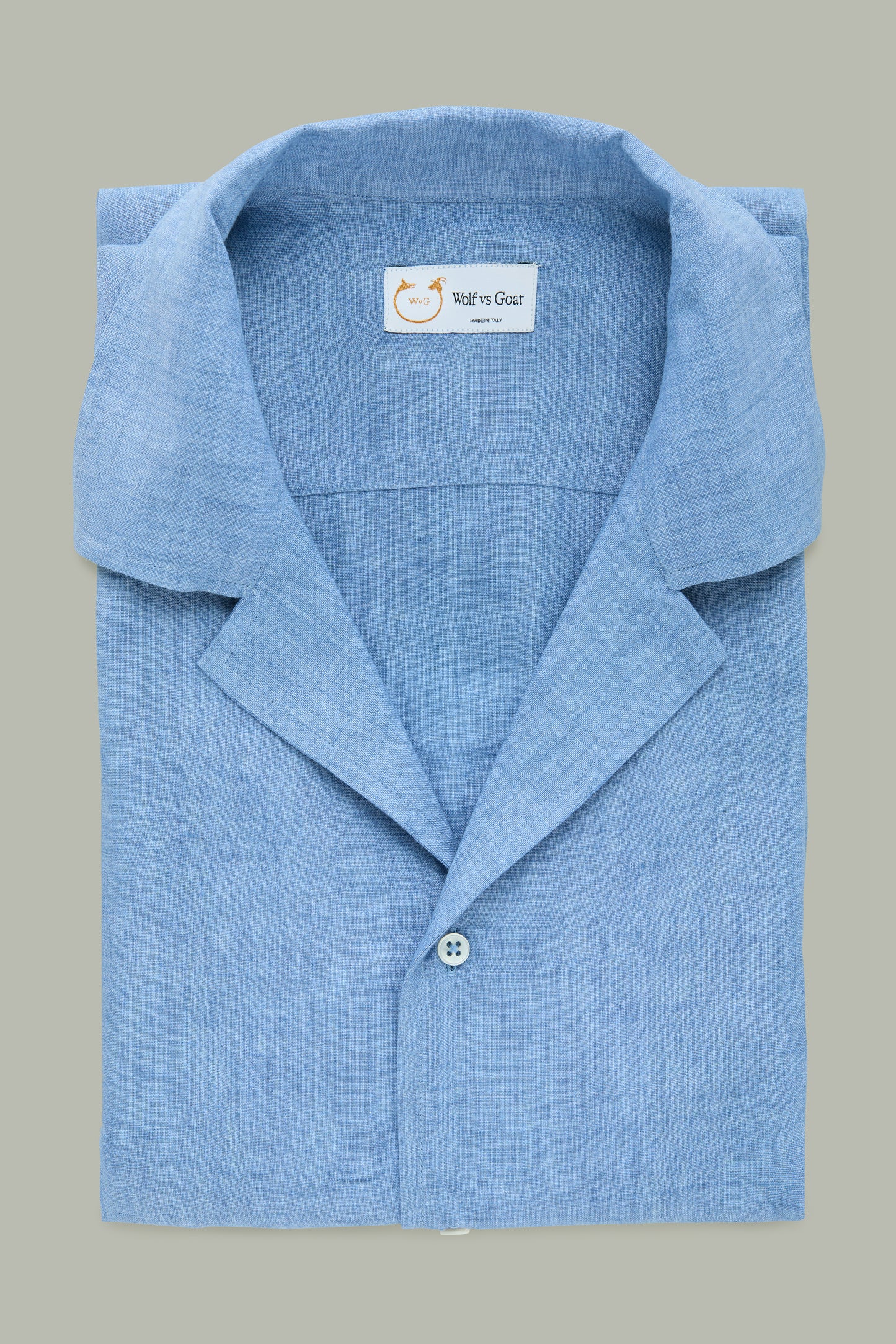 Linen Bowling Shirt Oxford Blue