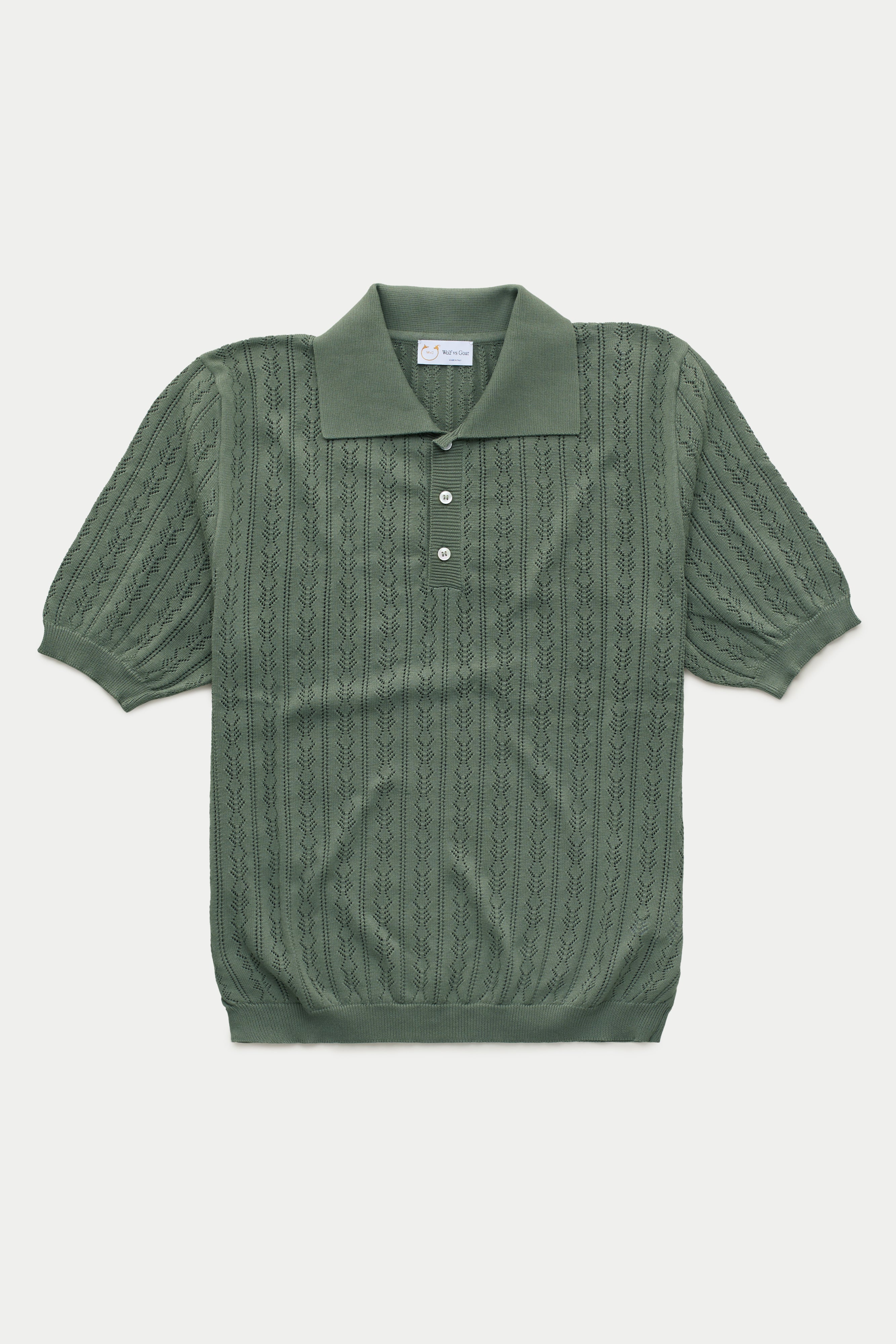 Short Sleeve Knitted Brera Polo Emerald | WvG