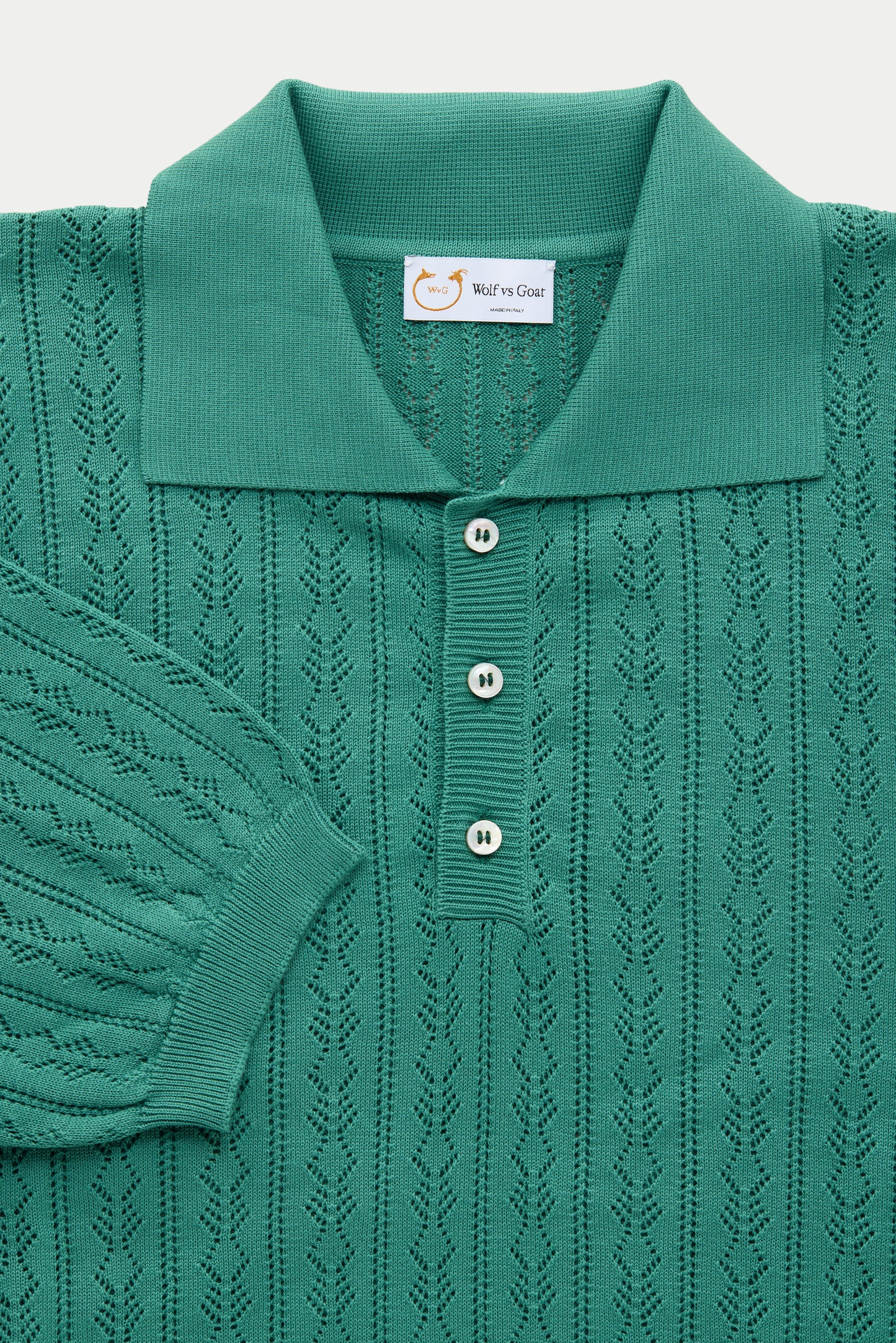 Short Sleeve Cotton Knitted Brera Polo Emerald