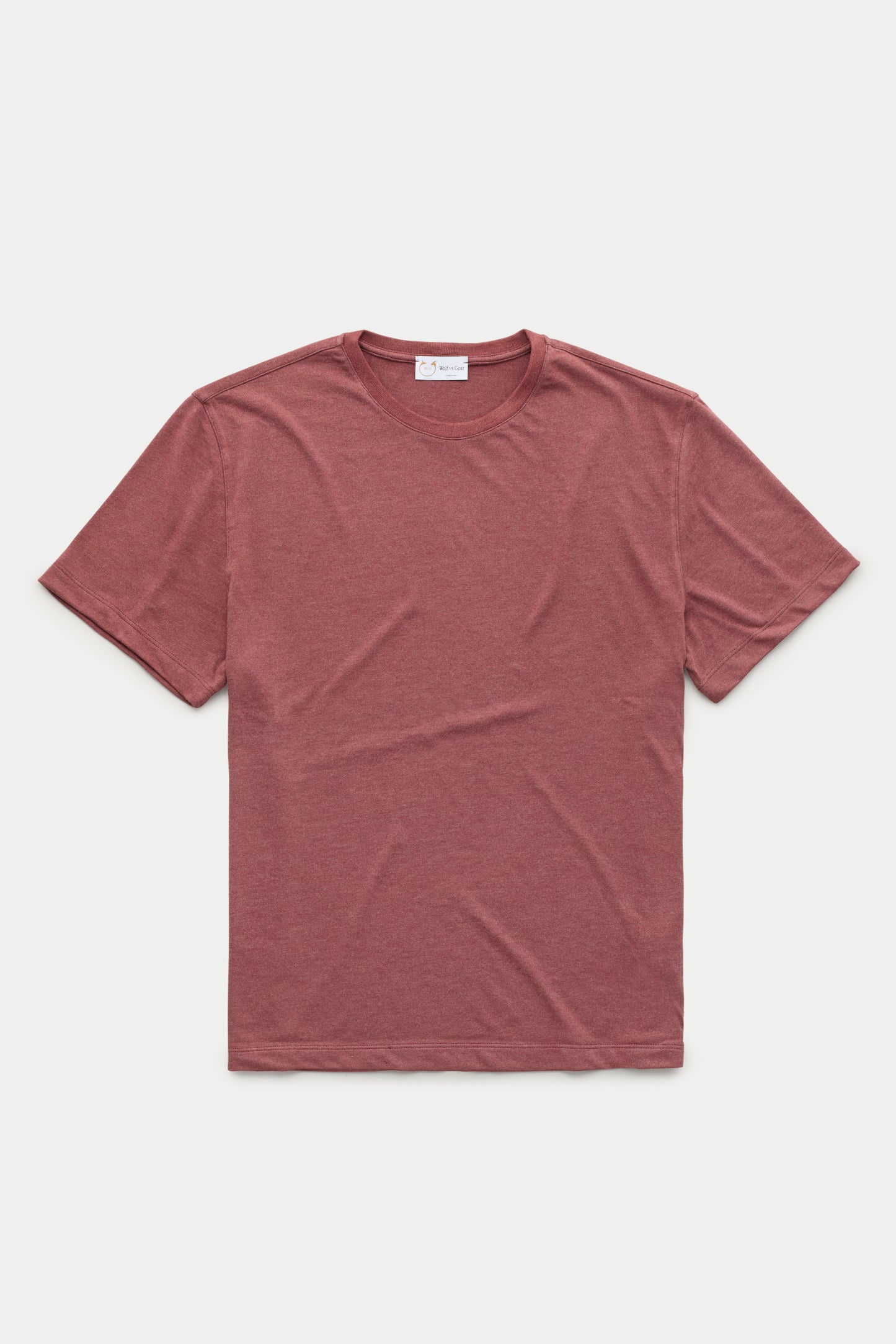 Heavyweight Short Sleeve Bamboo Sorona Jersey Crewneck Cabernet