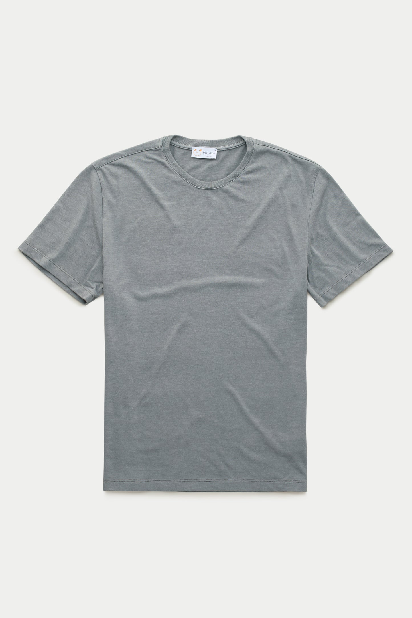 Heavyweight Short Sleeve Bamboo Sorona Jersey Crewneck Charcoal Grey