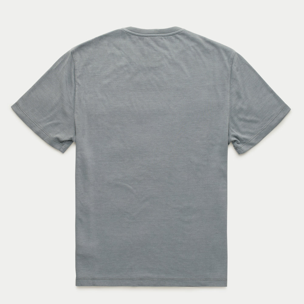 Heavyweight Short Sleeve Bamboo Sorona Jersey Crewneck Charcoal Grey