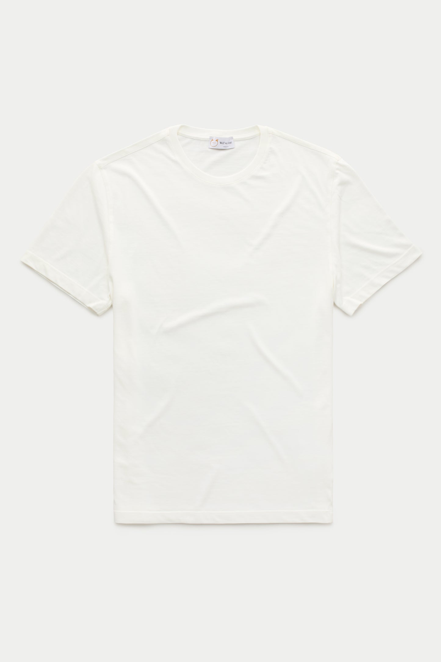 Heavyweight Short Sleeve Bamboo Sorona Jersey Crewneck Cloud Dancer