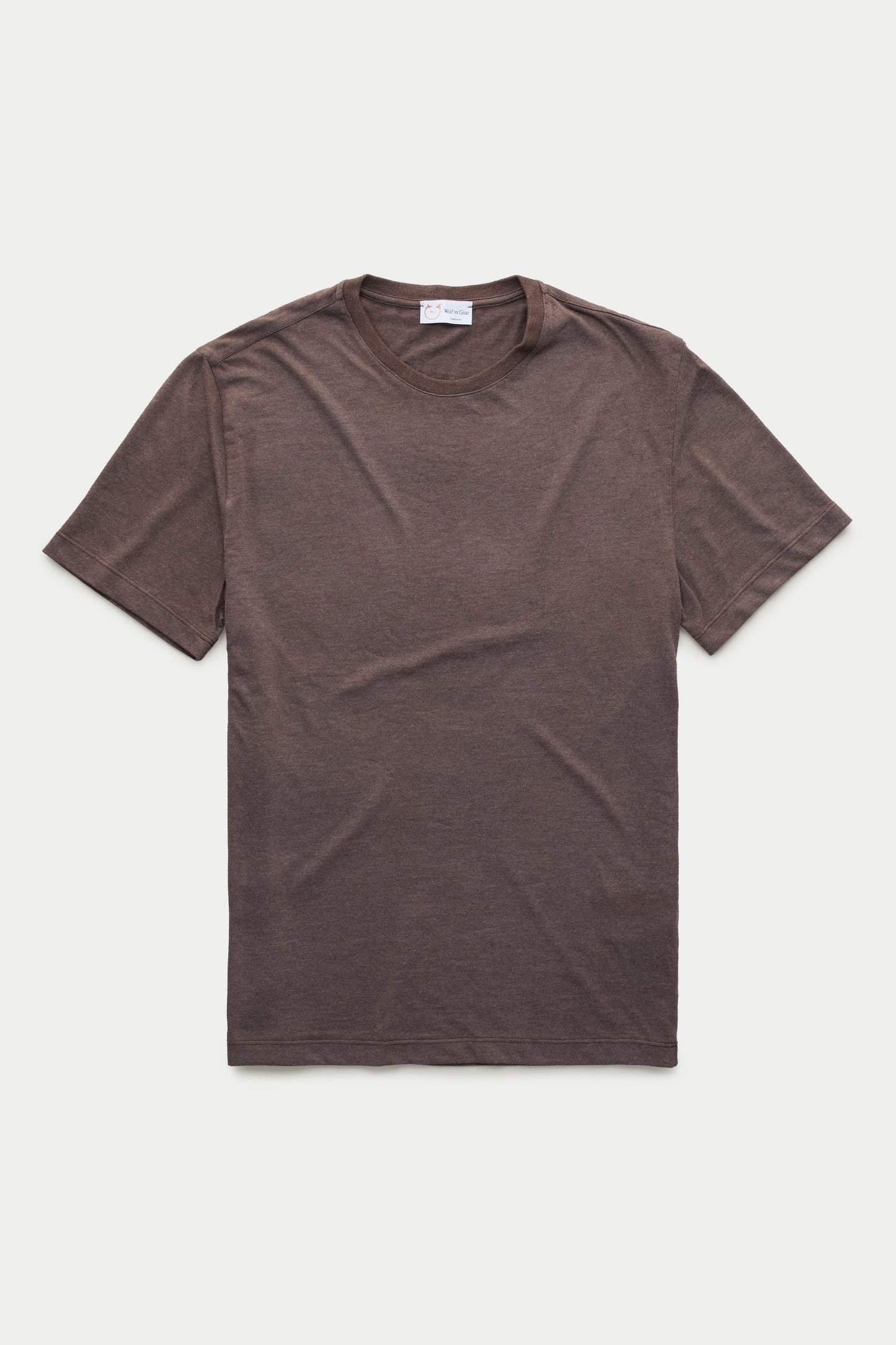Heavyweight Short Sleeve Bamboo Sorona Jersey Crewneck Coffee Bean