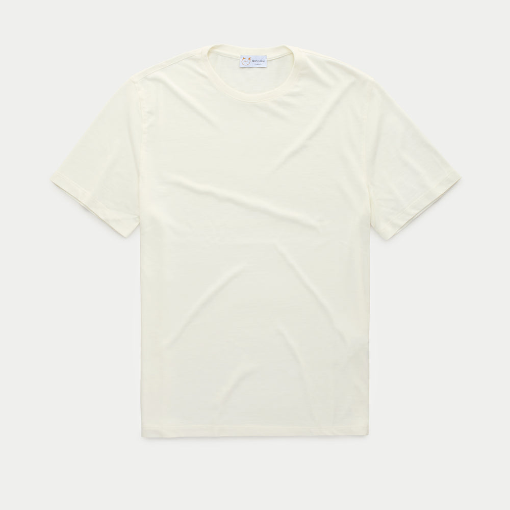 Bamboo Sorona Short Sleeve Crew Neck T-Shirt Milk Frost