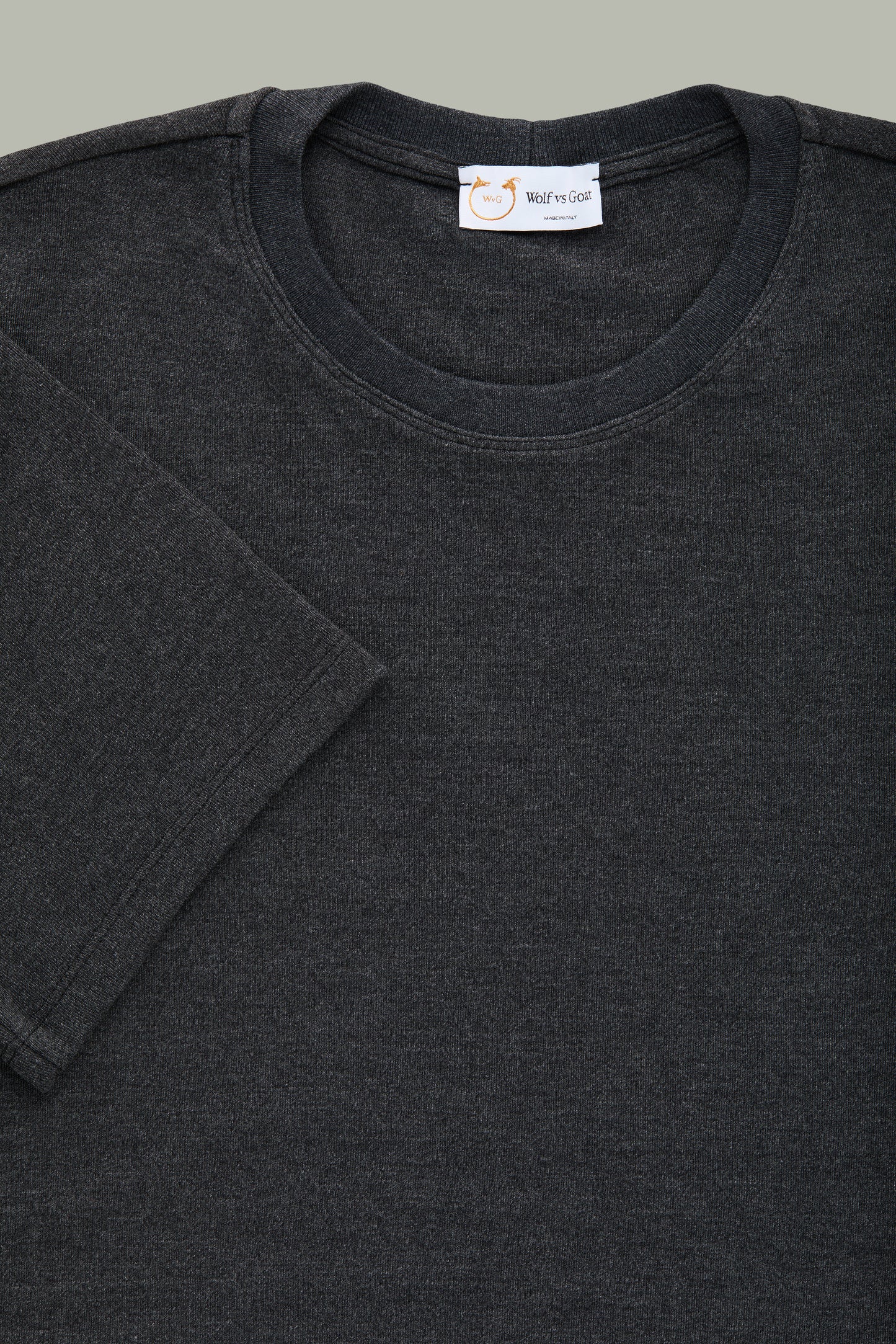 Domitian Piccolo Short Sleeve Crew Black Pieced Dyed