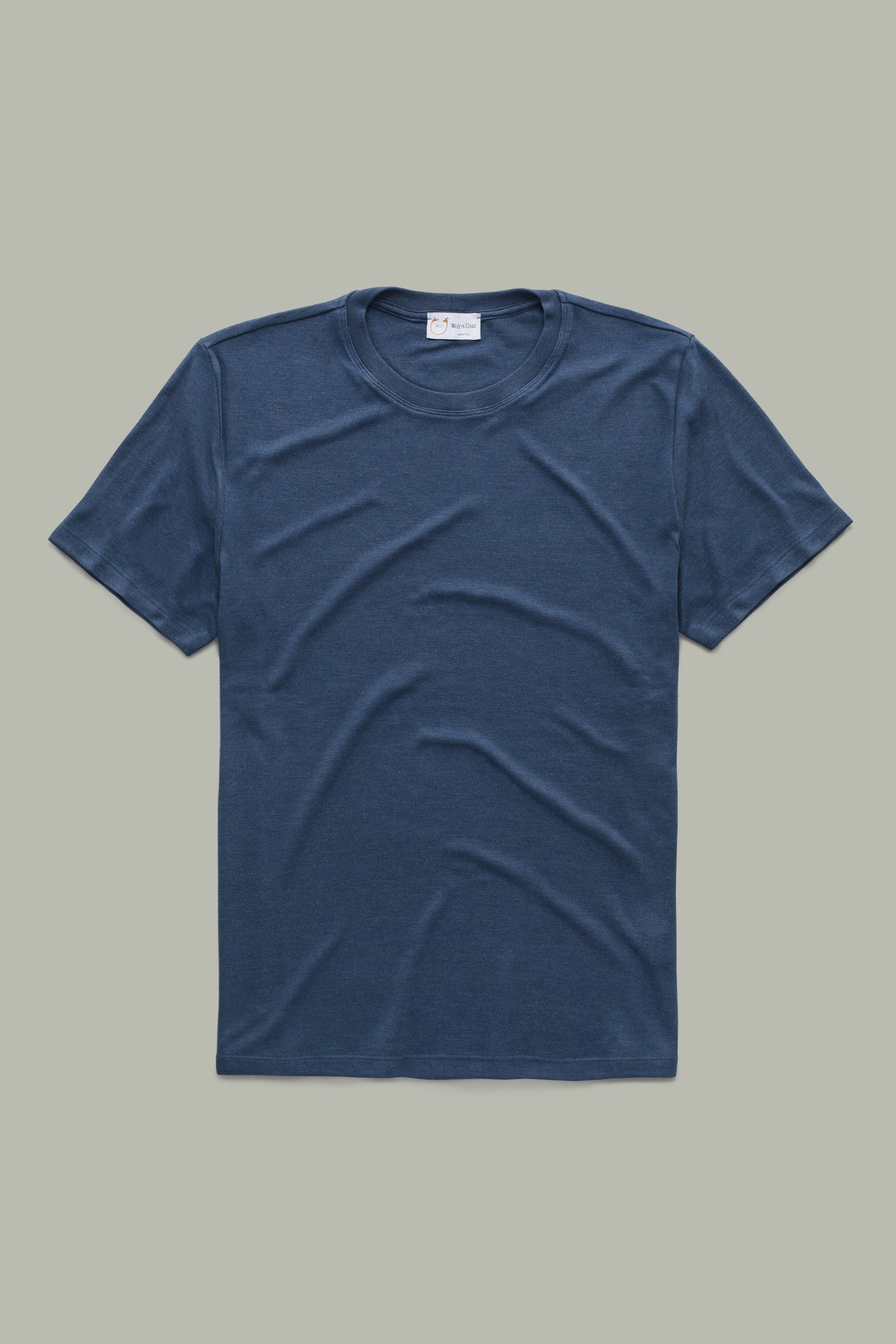 Domitian Piccolo Short Sleeve Crew Navy Piece Dyed