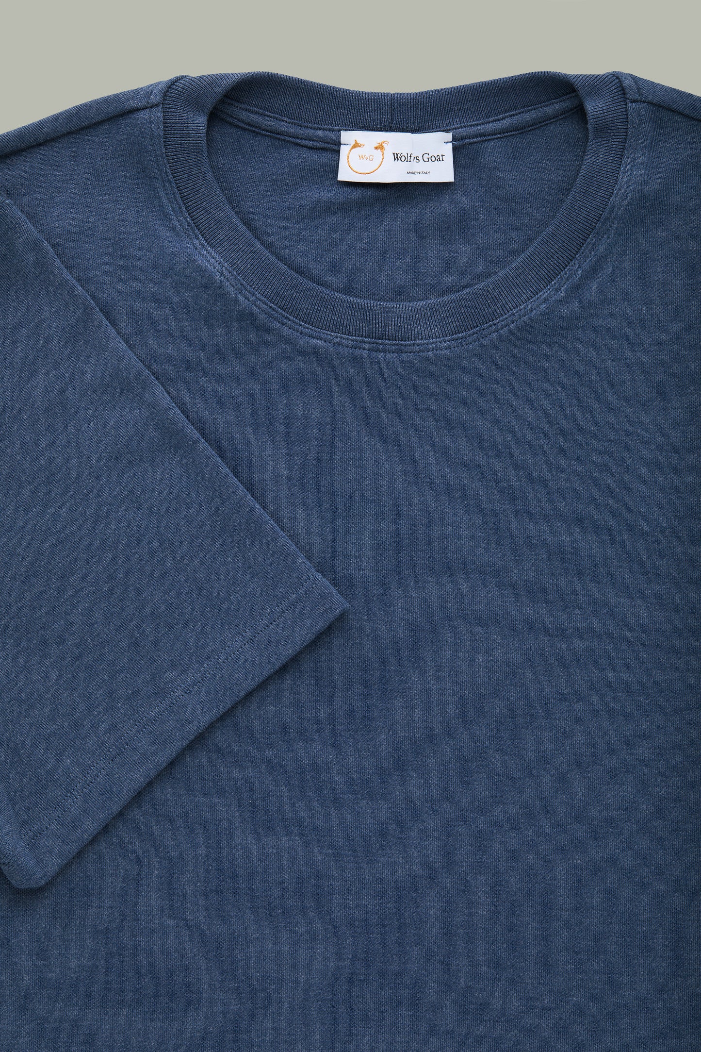 Domitian Piccolo Short Sleeve Crew Navy Piece Dyed