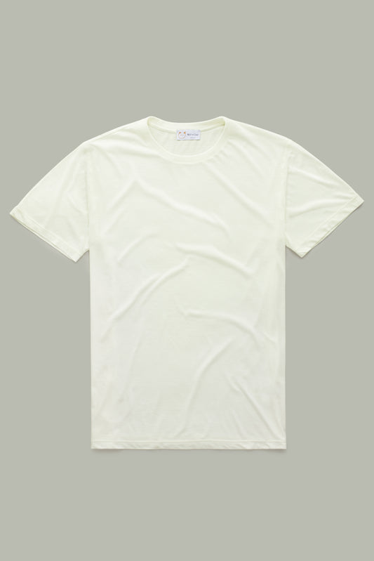 Bamboo Sorona Crew Neck Nero Snow White