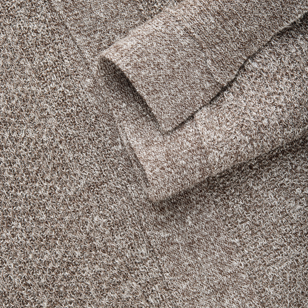 
                  
                    Short Sleeve Knitted Linen Cotton Shirt Brown Melange
                  
                