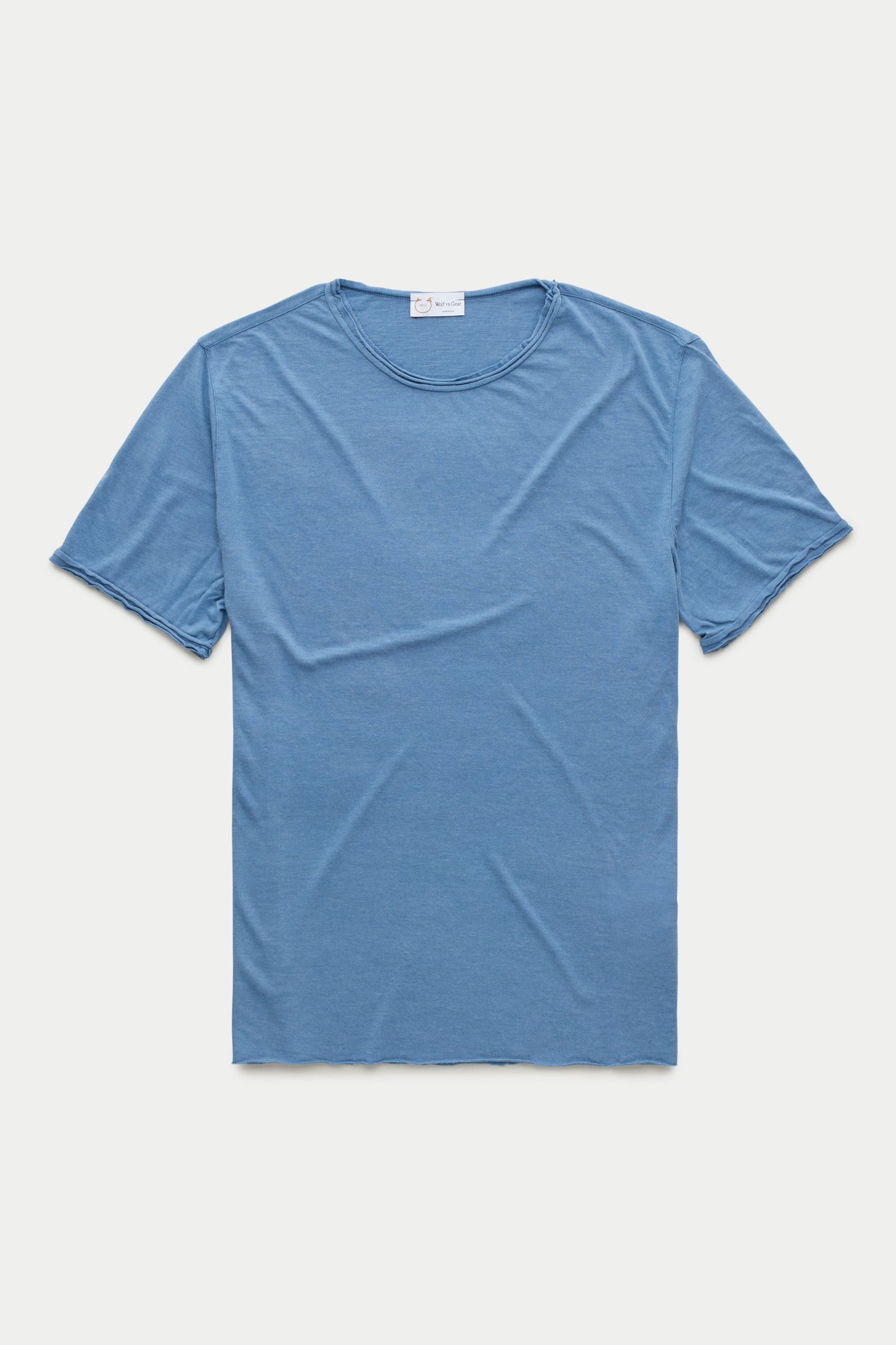 Light Weight Bamboo Sorona Short Sleeve Roll Neck T-Shirt Moonlight Blue
