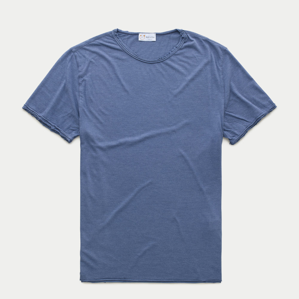 Bamboo Sorona Short Sleeve Roll Neck T-Shirt Costal Fjord