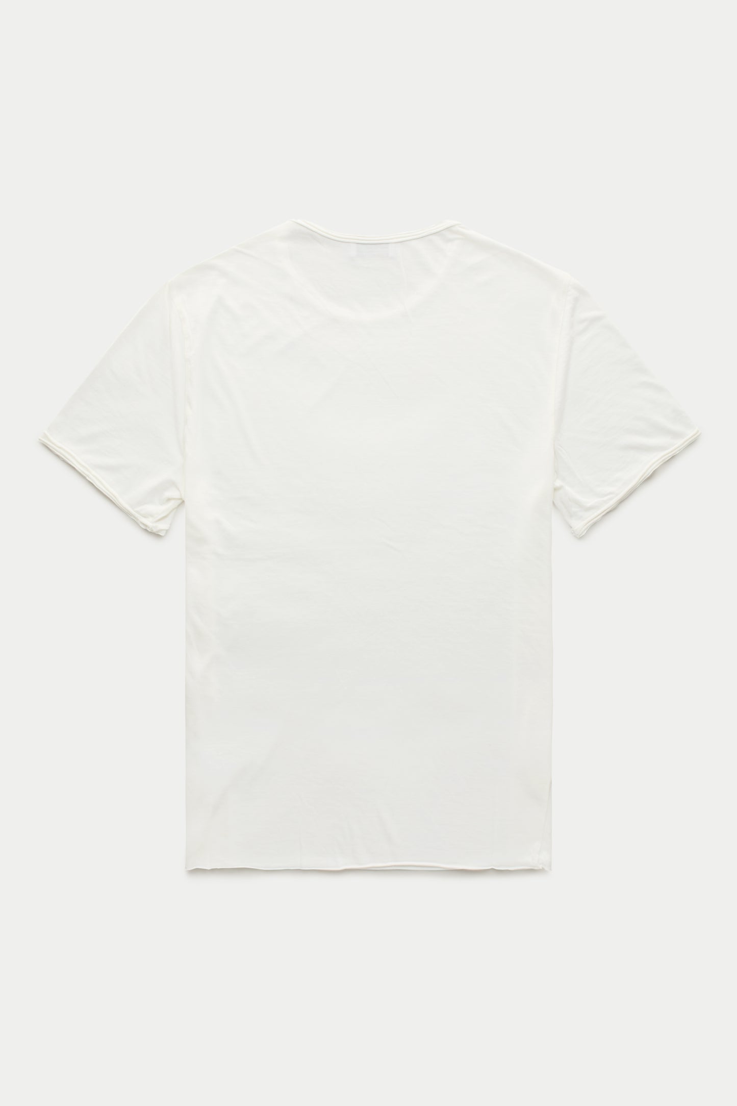 Light Weight Bamboo Sorona Short Sleeve Roll Neck T-Shirt Cloud Dancer