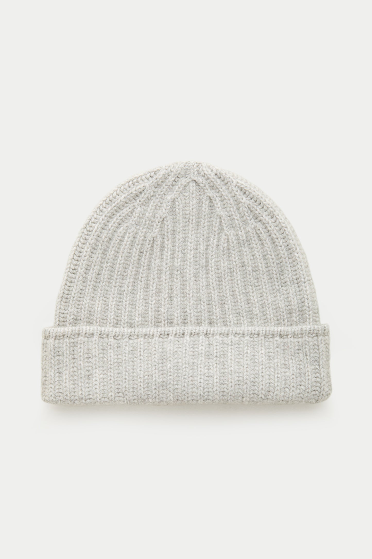 Wide Cuff Cashmere Beanie Soft Grey