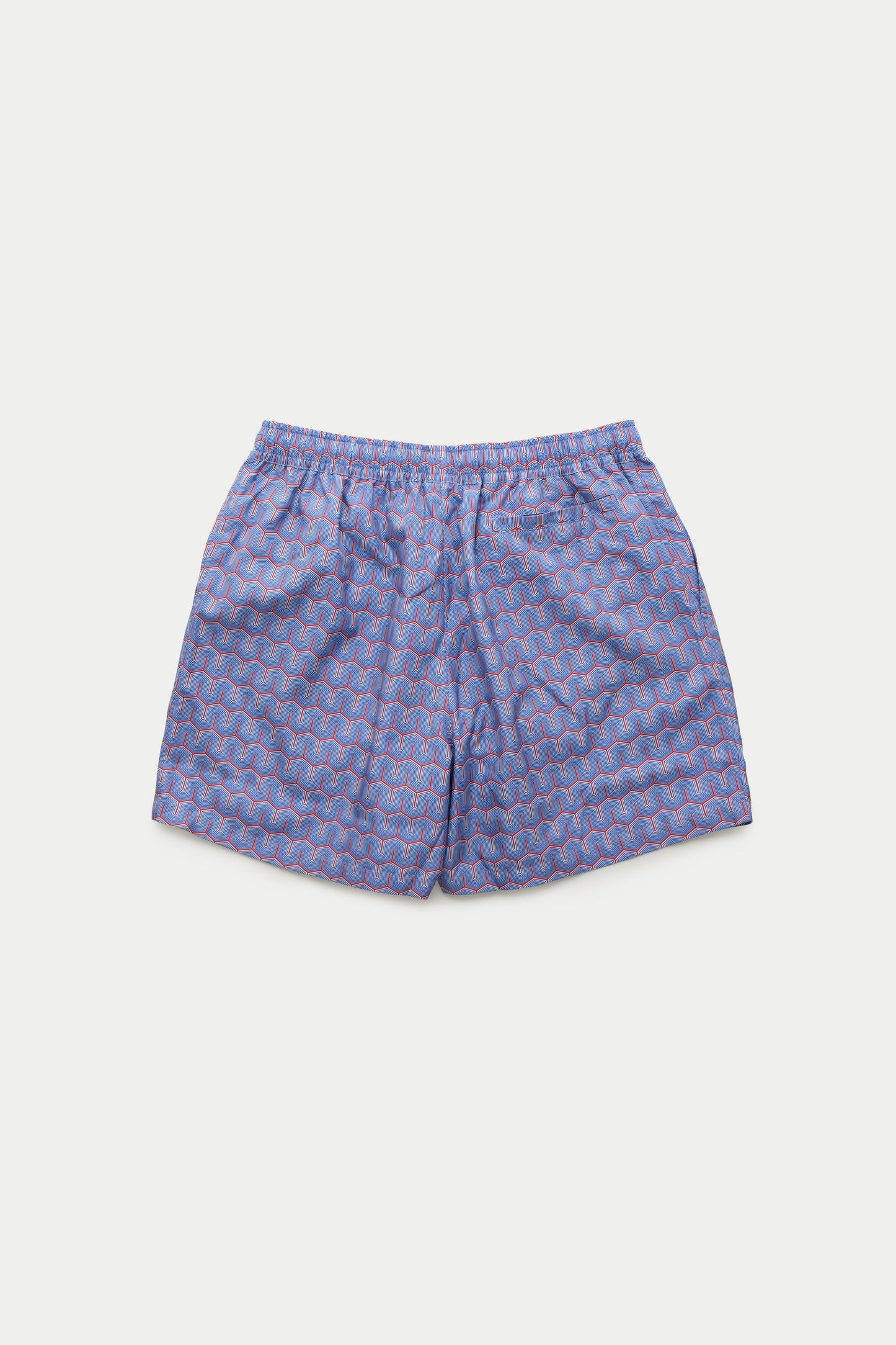 Swim Shorts Geometric Pattern Navy