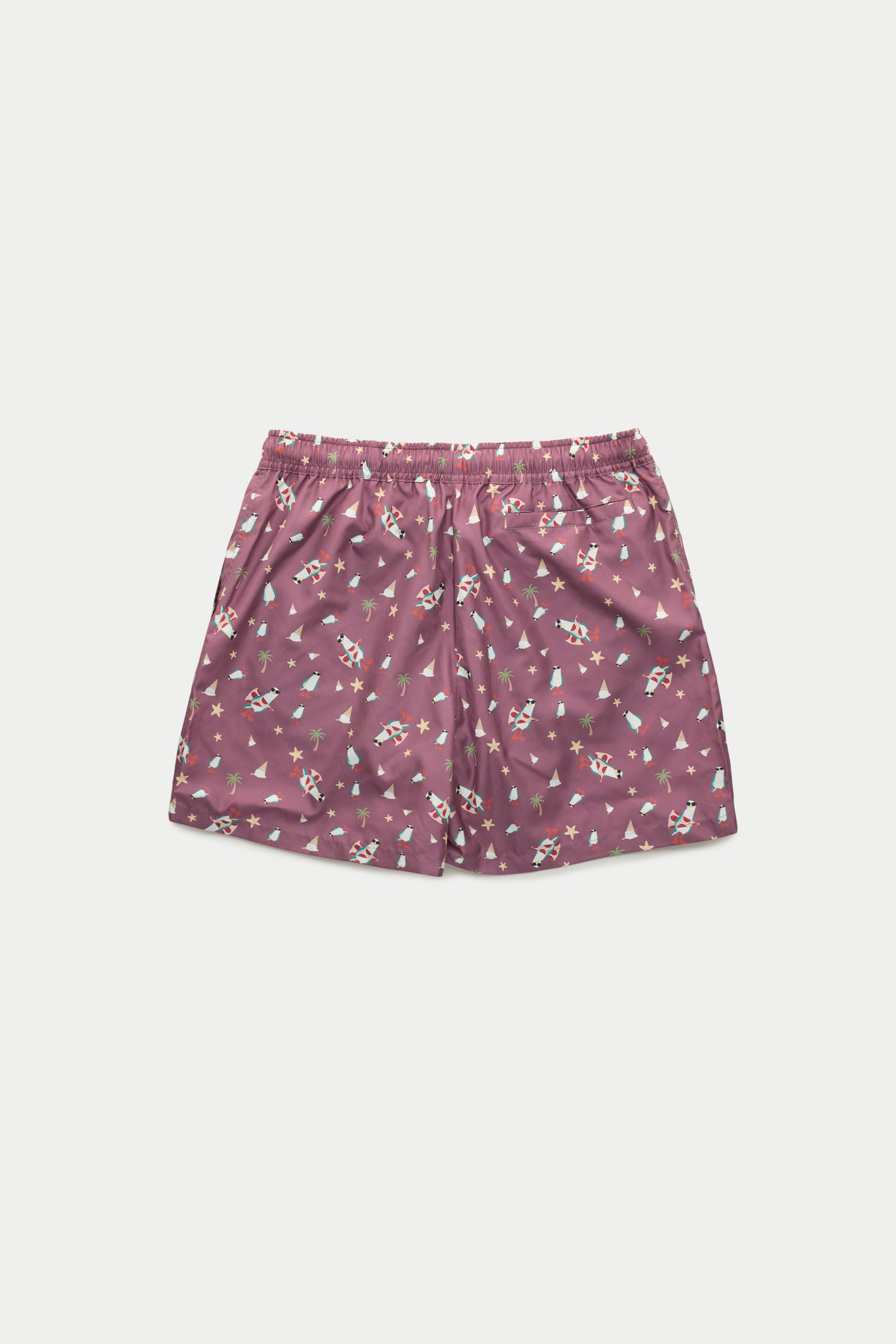 Swim Shorts Pizza Thief Burgundy