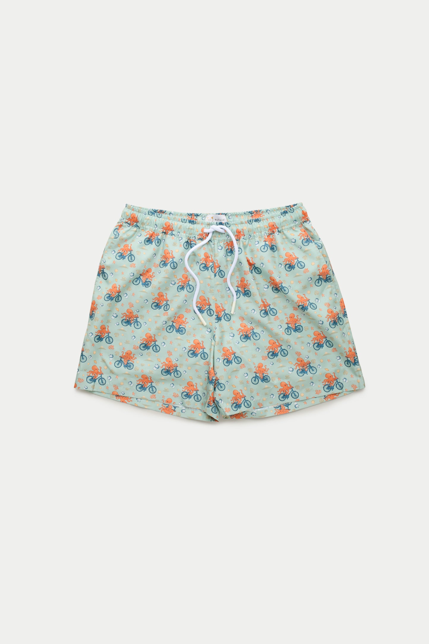 Swim Shorts Polpo on Wheels Verde Acqua