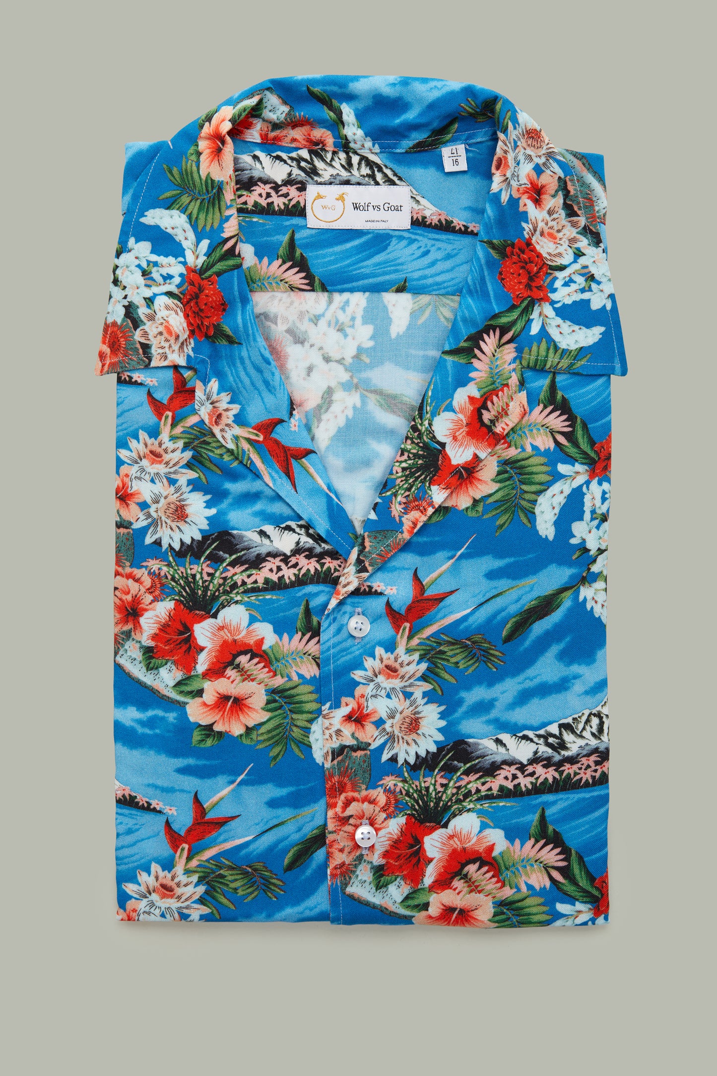Flowers with Island Short Sleeve Bowling Shirt
