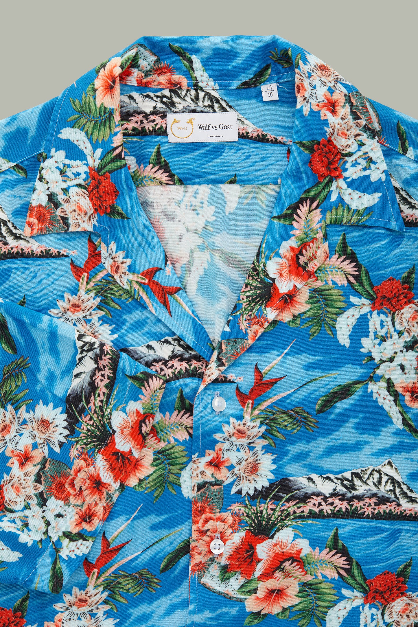 Flowers with Island Short Sleeve Bowling Shirt