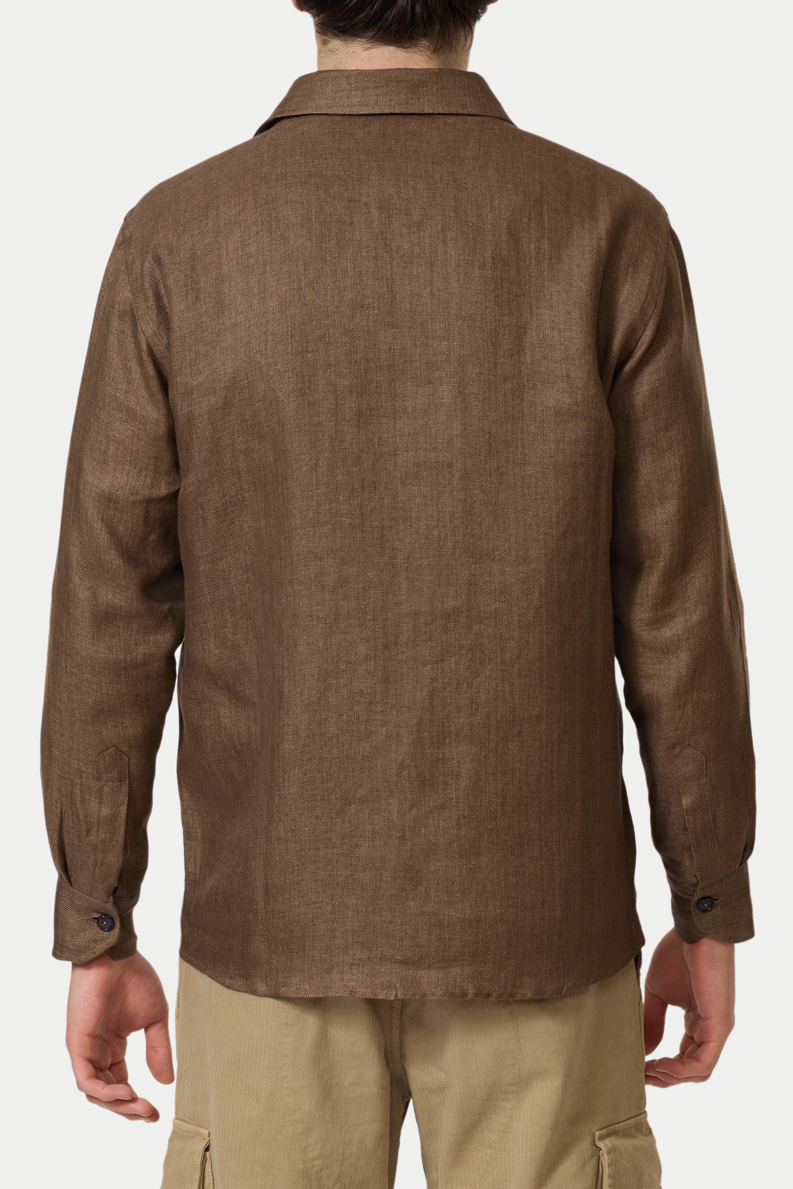 ジャケット・アウター REDDISH BROWN LINEN ZIP UP SHIRT JACKET Suede-Shirt-Jacket-280PTY?w=
