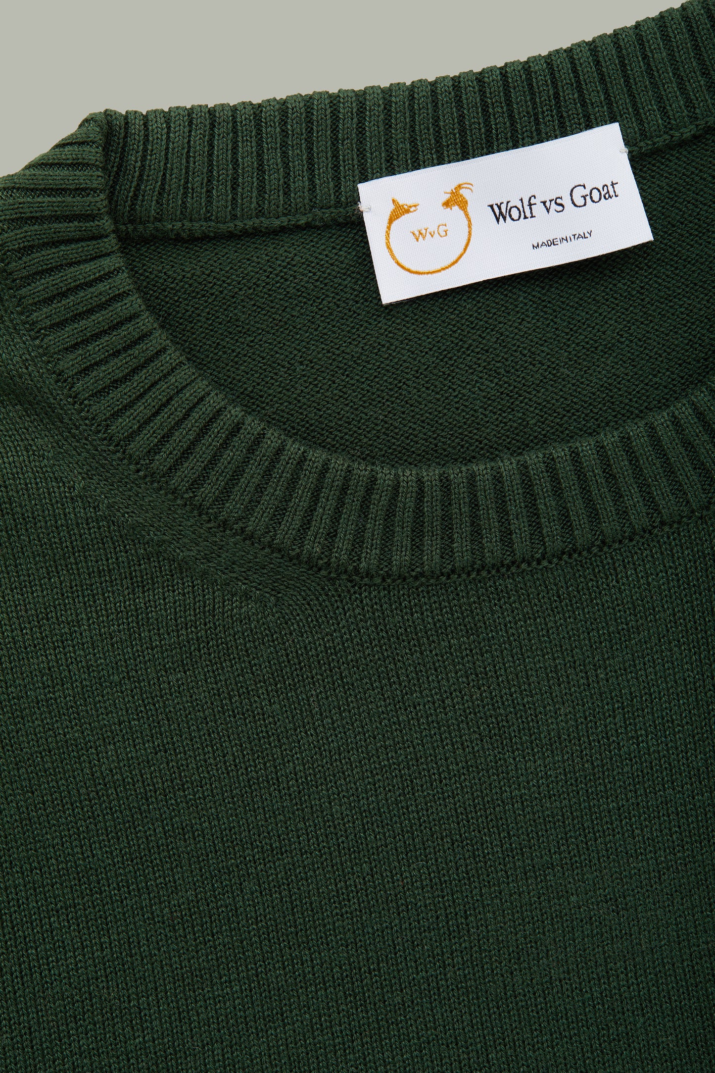 Long Sleeve Crew Neck Bamboo Cotton Cashmere Blend Knitted Sweater Green