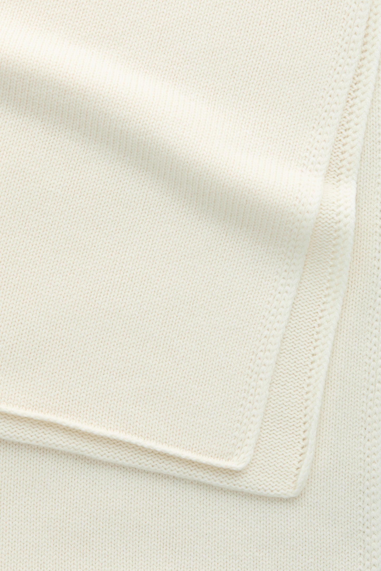 Knitted Maglia Rasata Cashmere Scarf Snow White