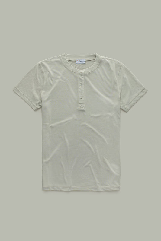 Henley Short Sleeve Pussy Willow