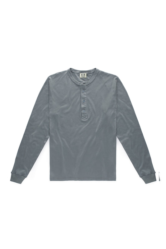 Marcel Long Sleeve Henley Quiet Shade